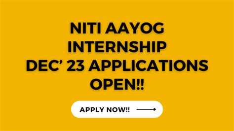 Niti Aayog Internship December 2023 Apply Link And Noc Certificate