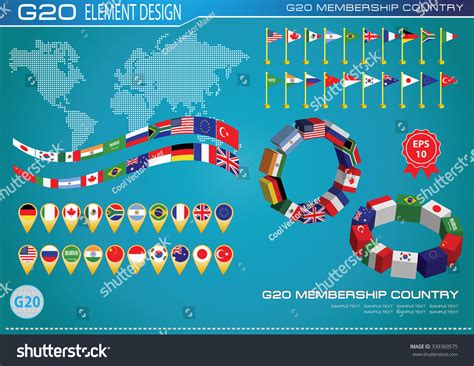 G20 countries flags or flags of the world - Royalty Free Stock Vector ...