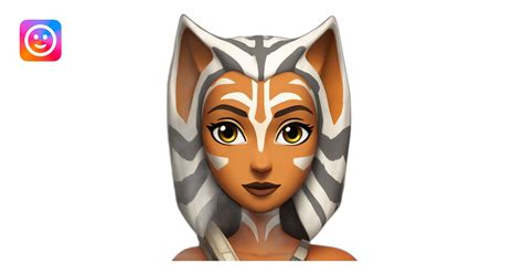 Sexy Ahsoka Tano Portrait Front Facing Bikini Small Horns Clone Wars Season 7 Emoji AI