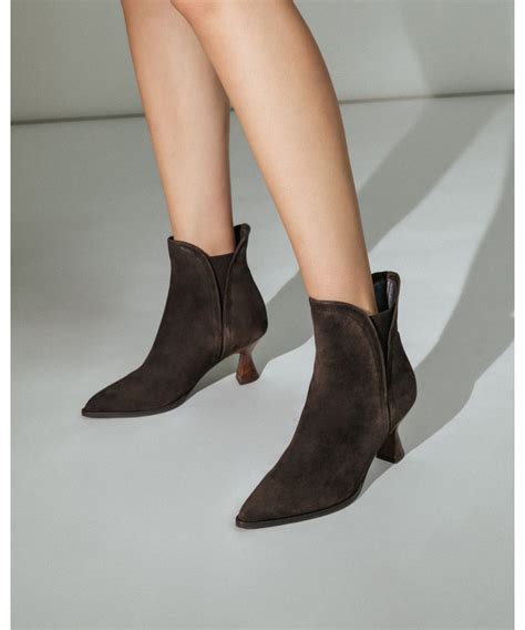 Dark Brown Suede Chelsea Inspired Low Ankle Boots