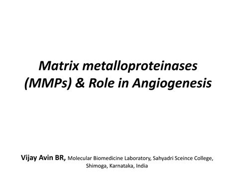 Matrix Metallo Proteases MMPs PPT