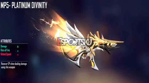 Perubahan Evolution MP5 Platinum Divinity Free Fire FF Esportsku