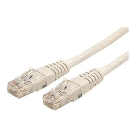 StarTech.com Cat6 Ethernet Cable - 100 ft - White - Patch Cable - Molded Cat6 Cable - Long ...