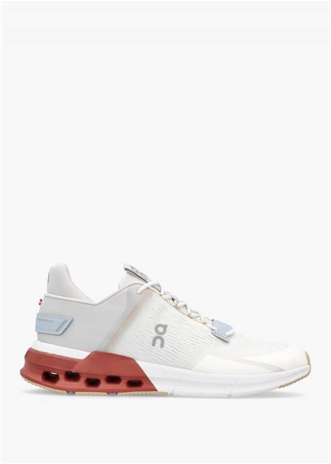 On Running Mens Cloudnova Flux Undyed White Auburn Trainers