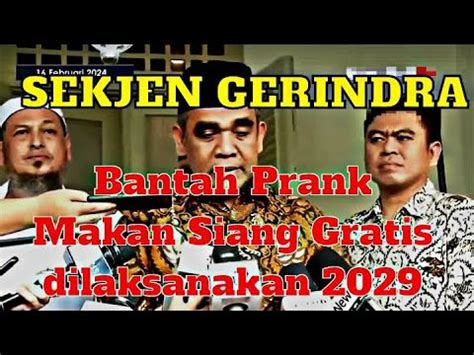 Sekjen Gerindra Muzani Luruskan Isu Makan Siang Gratis Baru