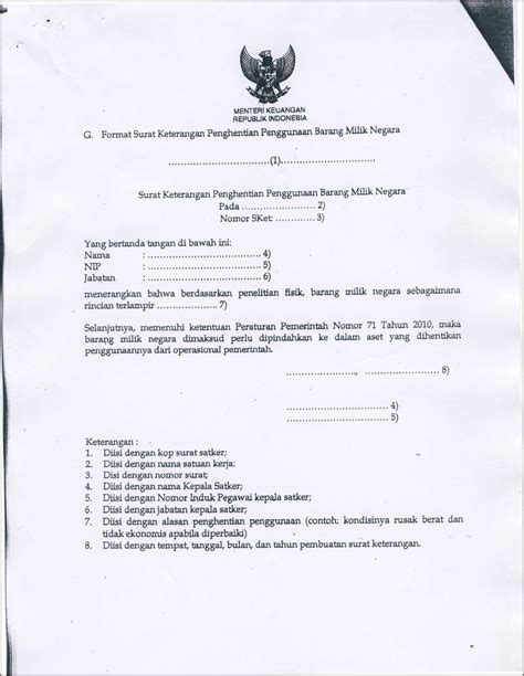 Contoh Surat Pernyataan Penggunaan Barang Milik Negara Imagesee