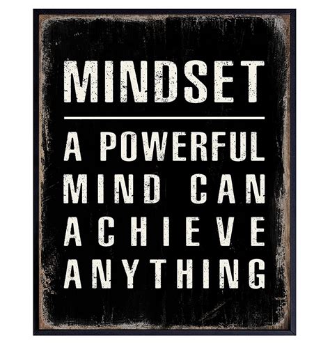 Buy Positive Quotes Motivational Wall Art Decor Mindset Is