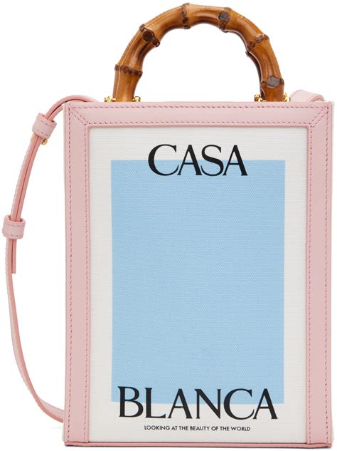 Casablanca Pink And Blue Mini Casa Bag Casablanca