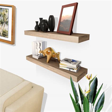 Kelly Clarkson Home Bastia 2 Piece Acacia Solid Wood Floating Shelf And Reviews Wayfair Canada