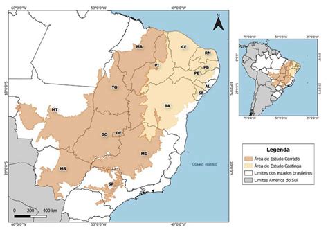 Área de estudo Fontes Biomas IBGE 2019 Limites Estaduais IBGE