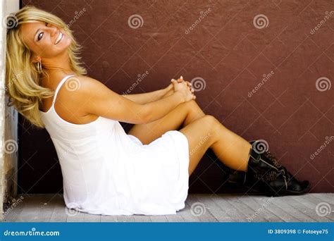 Blonde Fashion Model Stock Photo Image Of Glamour Pose