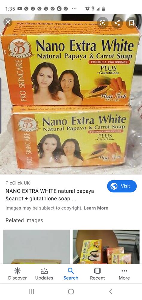 Nano Extra White Natural Papaya Carrot Soap Original Whitening Saop