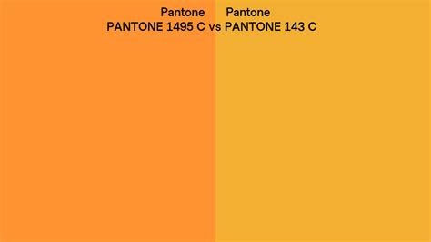 Pantone 1495 C Vs Pantone 143 C Side By Side Comparison