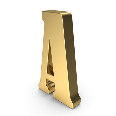Gold Letter A PNG Images & PSDs for Download | PixelSquid - S113273130