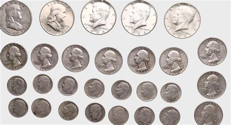 Us Coins Lot Of 28 1950s 1960s Benjamin Franklins 50c George