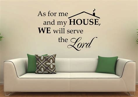 As For Me And My House Vinyl Wall Decal House Poster