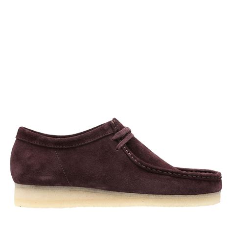 Clarks Originals Wallabee Mens Shoes Burgundy Suede 26128510 85 Dm Us