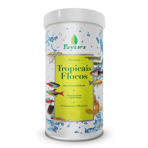 Ra O Poytara Para Peixes Tropicais Flocos Nutri O Completa Para