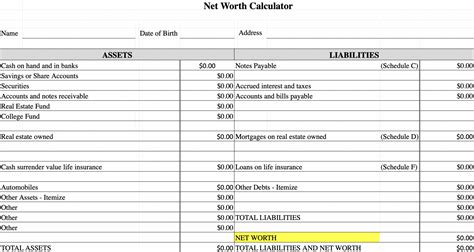 Net Worth Calculator - Finance Cowboy