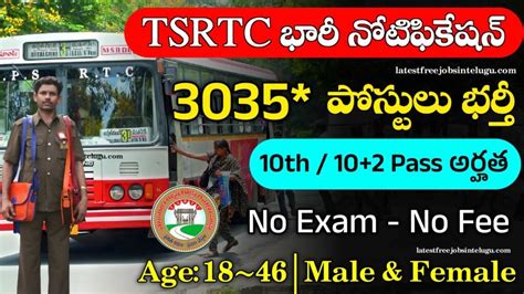 TSRTC Recruitment 2024 Latest Conductor And Driver Jobs