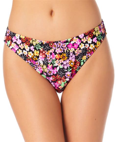 Msrp California Waves Juniors Printed Hipster Bikini Bottoms Size