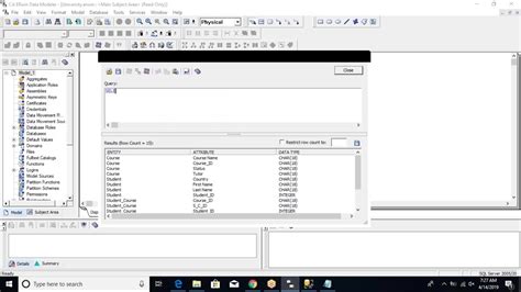 Data Modeling With Erwin Data Query Tool Youtube