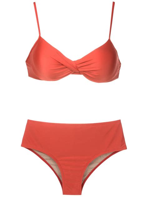 Lygia Nanny Veronica Twisted Bikini Set Orange Editorialist