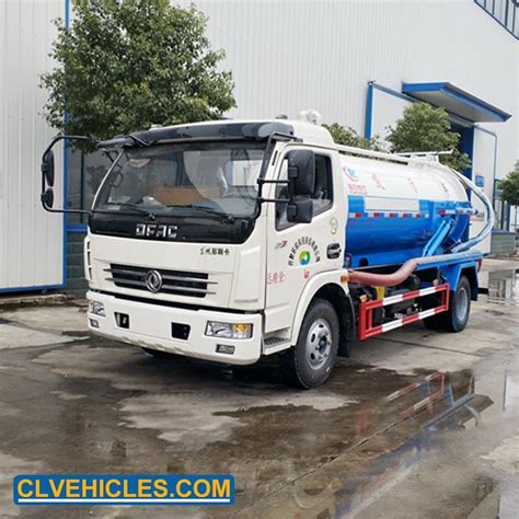 Dongfeng 4X2 8000liter Sewage Suction Vacuum Tanker Sewer Fecal Sucker