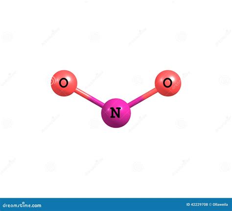 Structure Moléculaire De Dioxyde D azote D isolement Sur Le Blanc