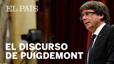 El discurso de Puigdemont en el Parlament España YouTube