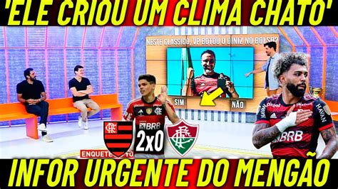 Flamengo Vence Mas Clima N O Bom Craque Insatisfeito Vp Mandou A