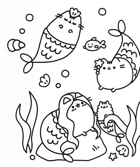 Kawaii Cat Coloring Pages | BubaKids.com