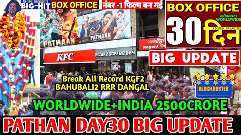 Pathan Day 30 Advance Booking Pathan History Create Pathan Box Office