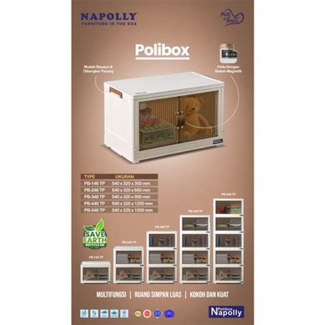 Jual CONTAINER BOX LIPAT LEMARI SUSUN PLASTIK SERBAGUNA POLIBOX NAPOLLY