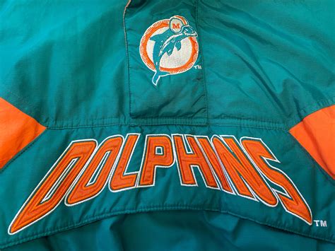 Vintage S Miami Dolphins Zip Hooded Xl Puffer Jacket Never Worn