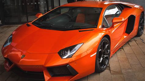 Fonds d écran Orange Lamborghini voiture de sport 3840x2160 UHD 4K image