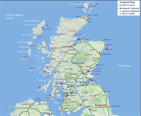 Scotland Castles Map