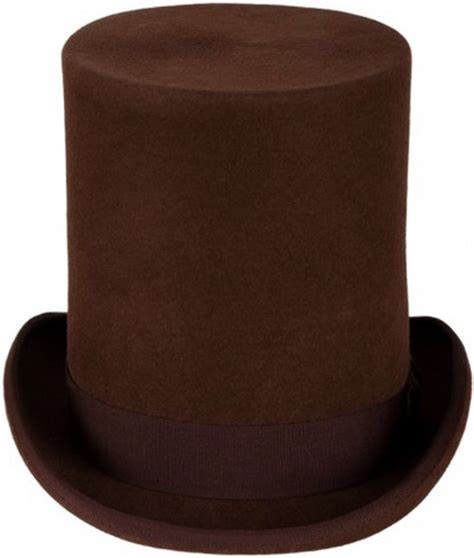 Luxe Hoge Hoed Bruin Extra Hoog Model Tophat Heren Dames Maat 57