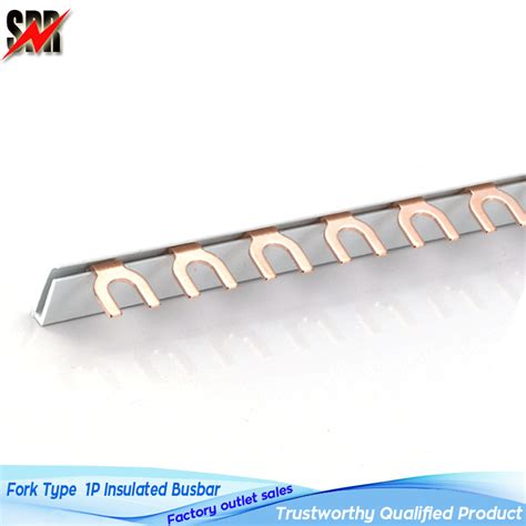 Insulated Fork Type 1p Electrical Copper Busbar U Type 1p Bus Bar