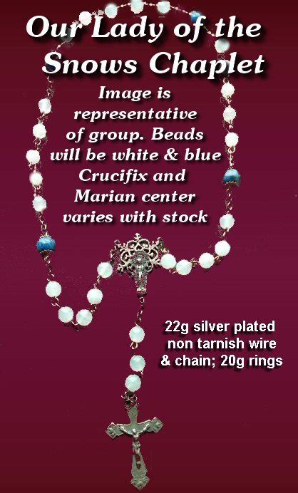 Chaplet of Our Lady of the Snows - INSTRUCTIONS - Catholic - Battlebeads