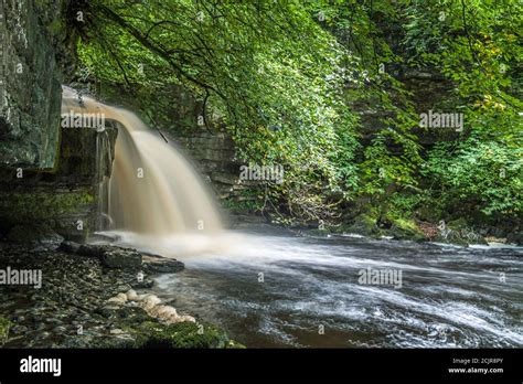 West Burton Falls In Bishopdale Yorkshire Dales National Parkvery