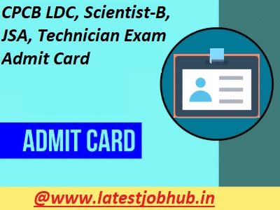 Cpcb Ldc Admit Card Scientist B Exam Hall Ticket