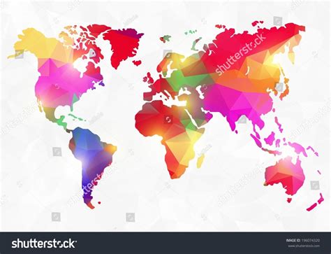 Polygon Style World Map Royalty Free Stock Vector Avopix