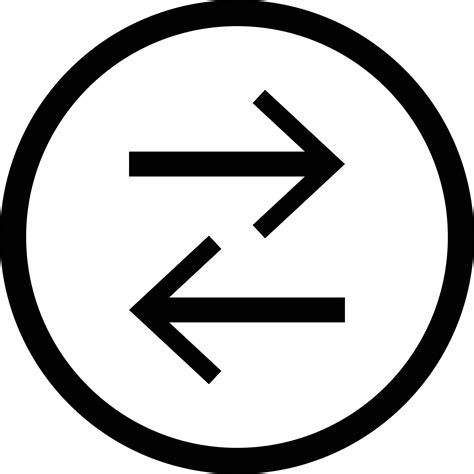 Transfer Symbol Isoliert Zeichen Symbol Vektor Illustration Austausch