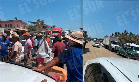 Bloquean Pobladores La Carretera Federal Acapulco Pinotepa Piden Abrir