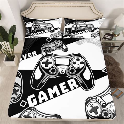 YST Gaming Bedding Sets for Boys Gamer Bed Sheets Queen Size,Video ...