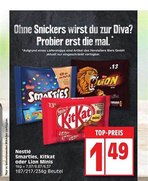 Nestle Smarties Kitkat Oder Lion Minis Angebot Bei Edeka