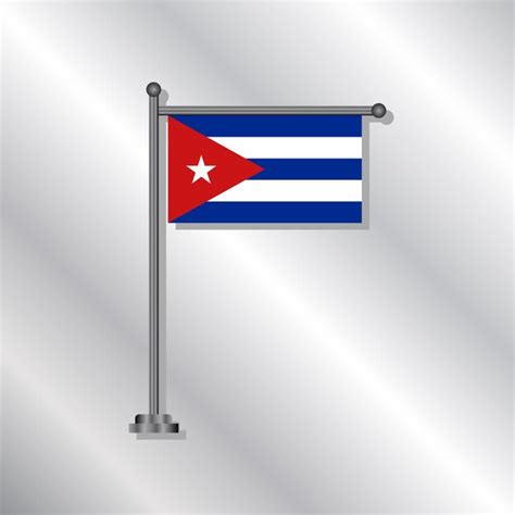 Ilustração Do Modelo De Bandeira De Cuba Vetor Premium