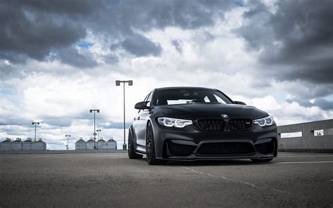 Bmw M F Exterior Black Matte M Front View Black Wheels