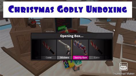 Christmas Godly Unboxing In Mm2 Godly Seen Youtube